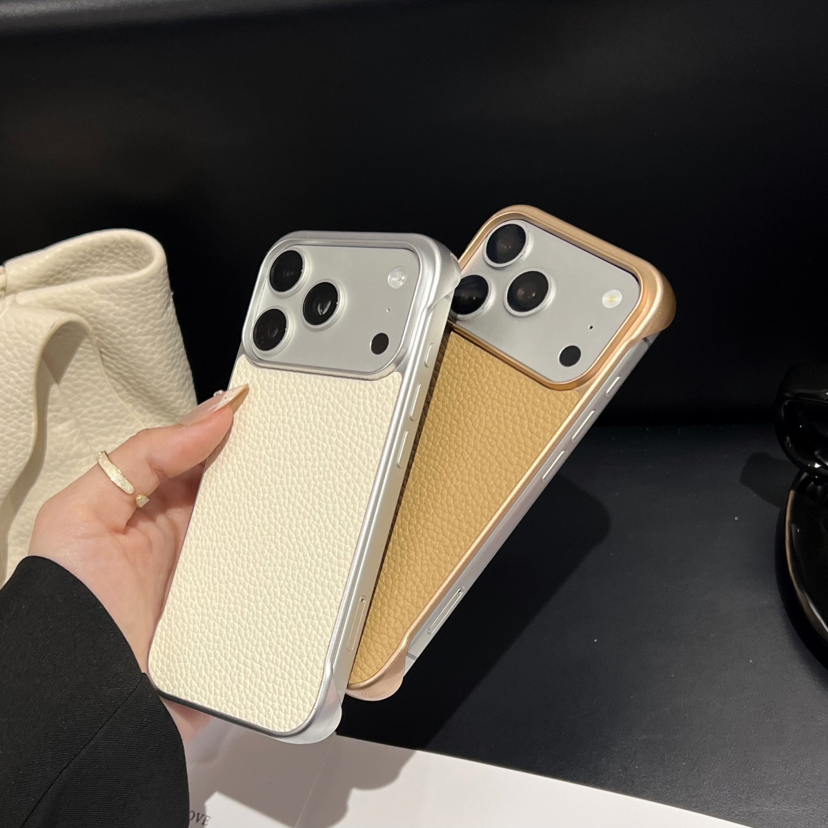 Ultra Thin Frameless Phone Cover - Ультратонкий безрамочный чехол с текстурой кожи