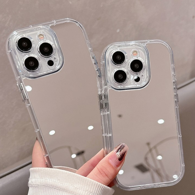 Clear Shockproof Bumper Case - Прозрачный акриловый чехол с зеркалом для
