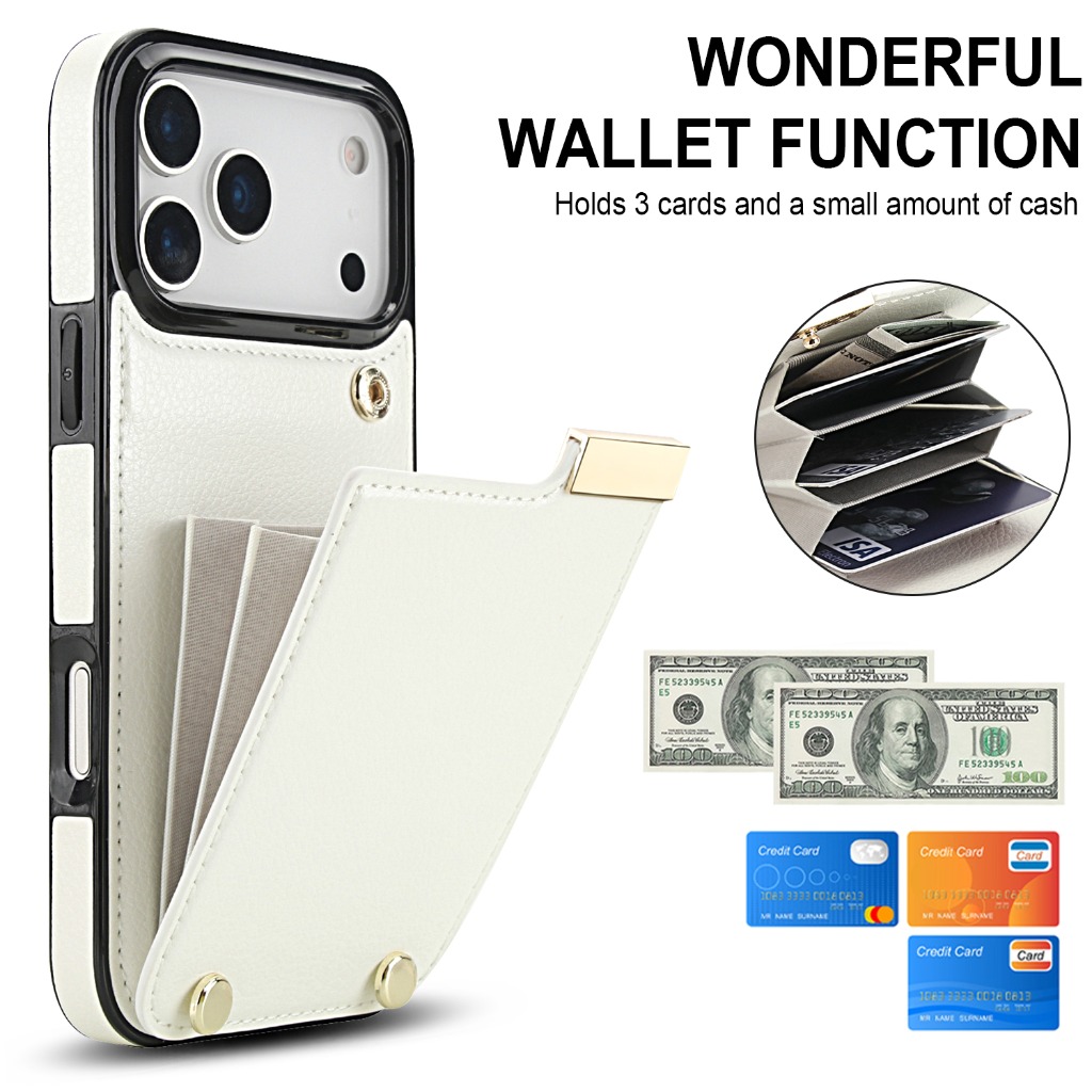 Чехол-кошелек для iPhone 17 Pr – обзор и цена Leather Wallet Card Holder Phone Cover